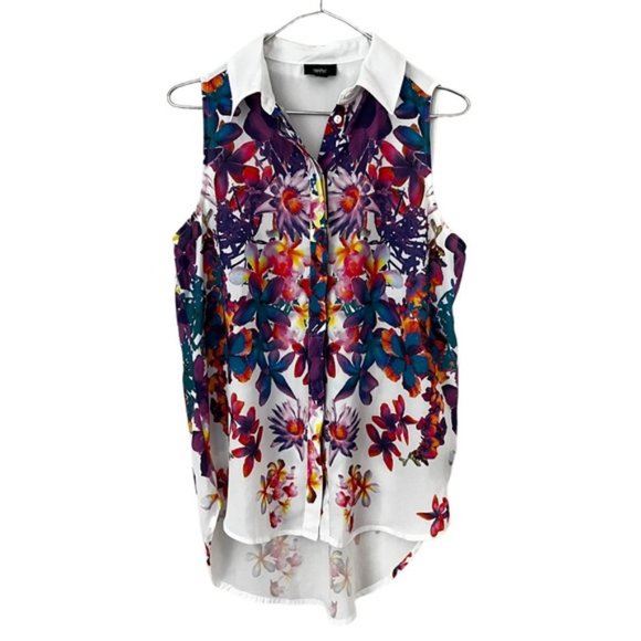 Massimo Floral Sleeveless Blouse Size XS - Picture 1 of 8